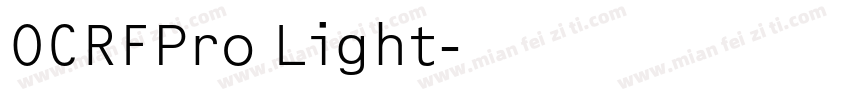OCRFPro Light字体转换
